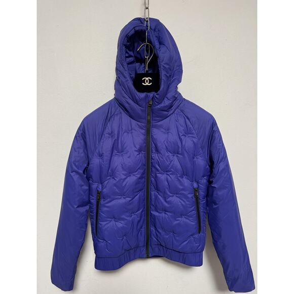 The North Face Jacket Girls Large 14/16 Purple Hooded Quilted Puffer Zip Pockets - Picture 1 of 13